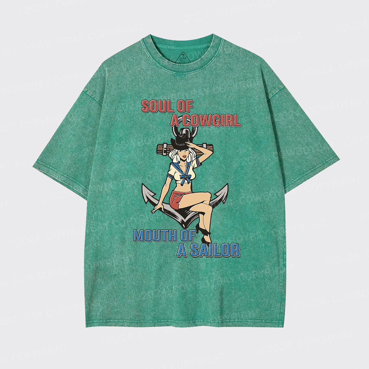 Soul Of A Cowgirl Mouth Of A Sailor Garment-dye Tees