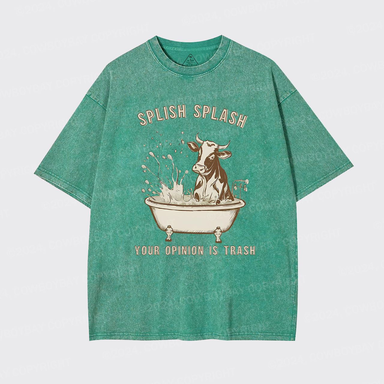 Vintage Splish Splash Your Opinion Is Trash Garment-dye Tees