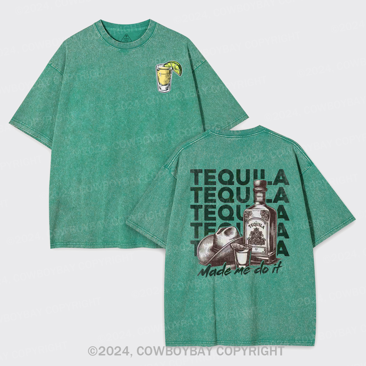 Cute Tequila Shot Lover Garment-dye Tees