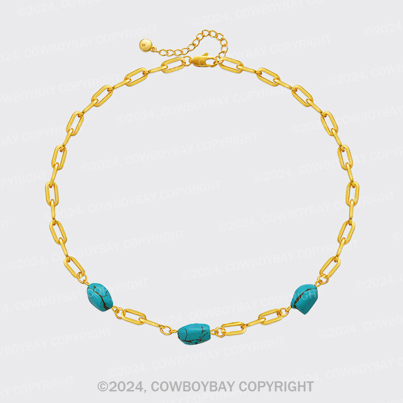 Chain Turquoise Necklace