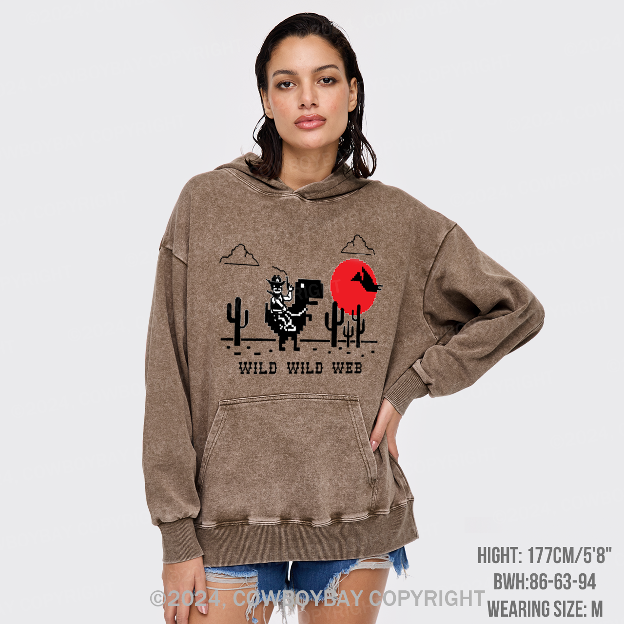 Wild Wild Web Garment-Dye Hoodies