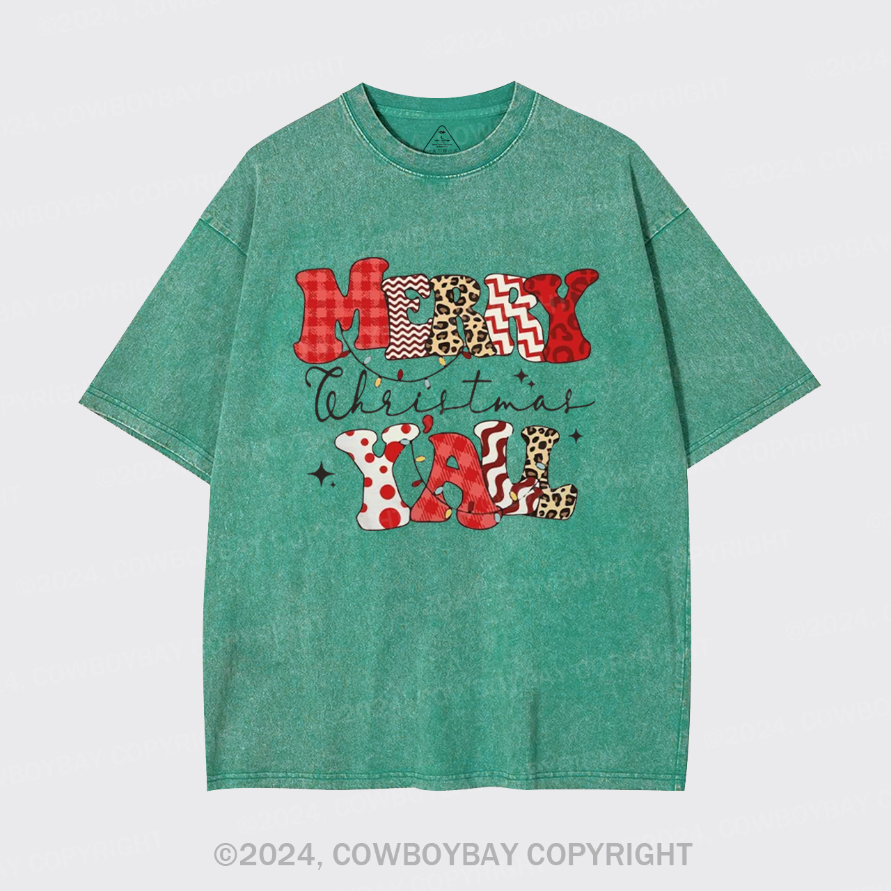 Merry Christmas Yall Garment-dye Tees