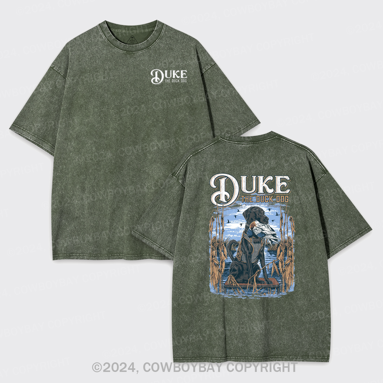 Duke The Duck Dog Garment-dye Tees
