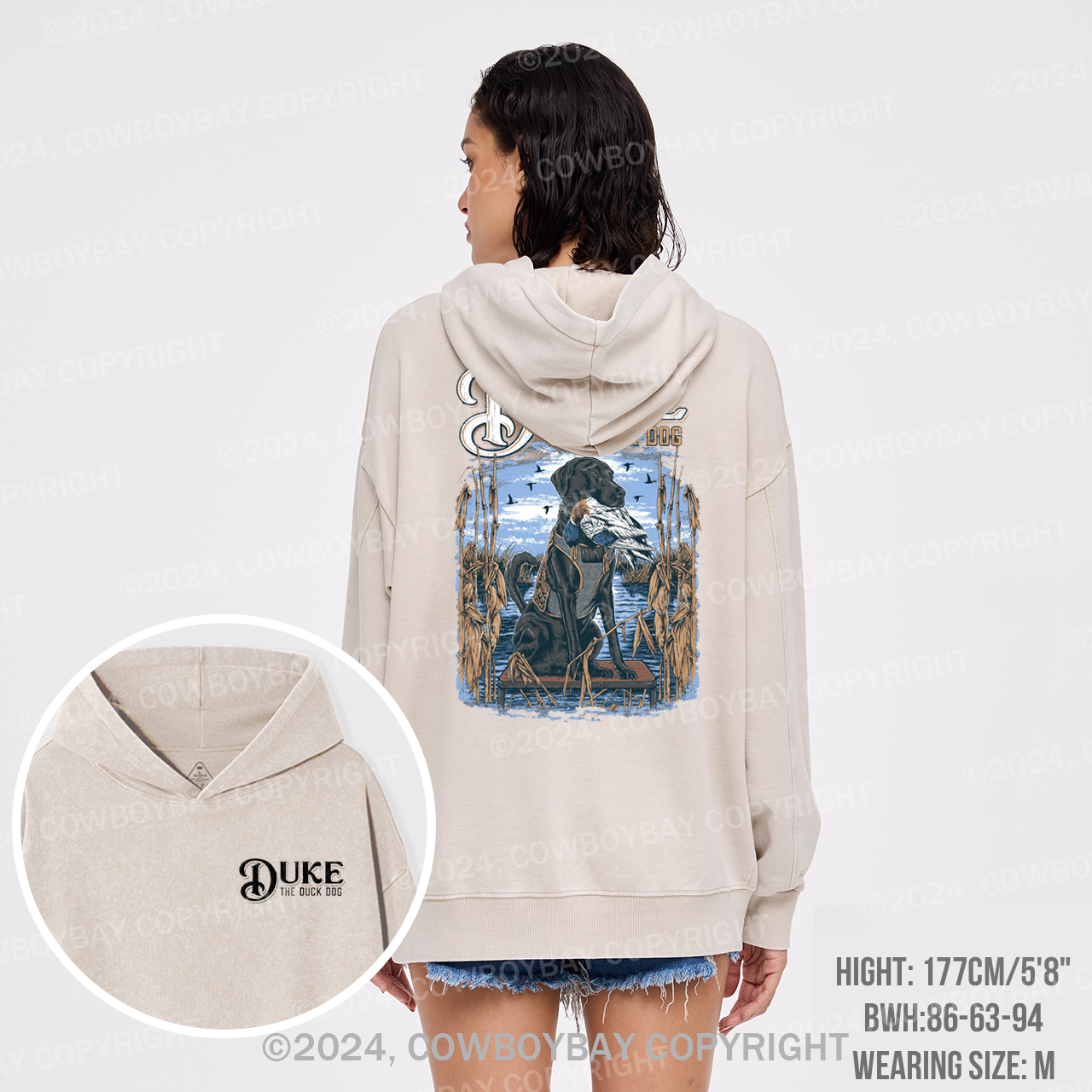 Duke The Duck Dog Garment-Dye Hoodies