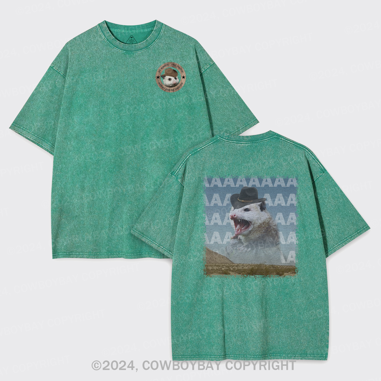 Be Rootin Be Tootin Be Shootin Possum Garment-dye Tees