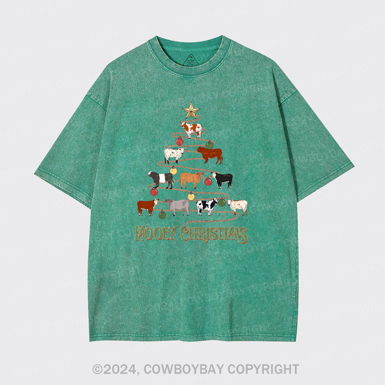 Mooey Christmas Garment-dye Tees