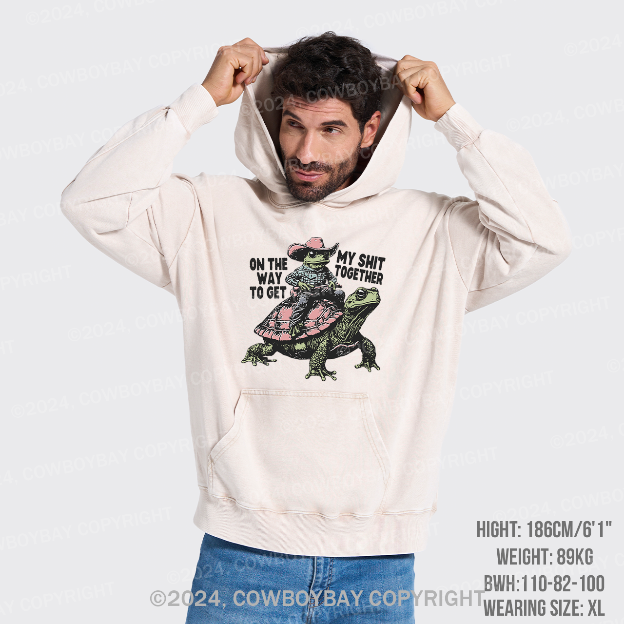 On The Way To Get My Shit Together Garment-Dye Hoodies