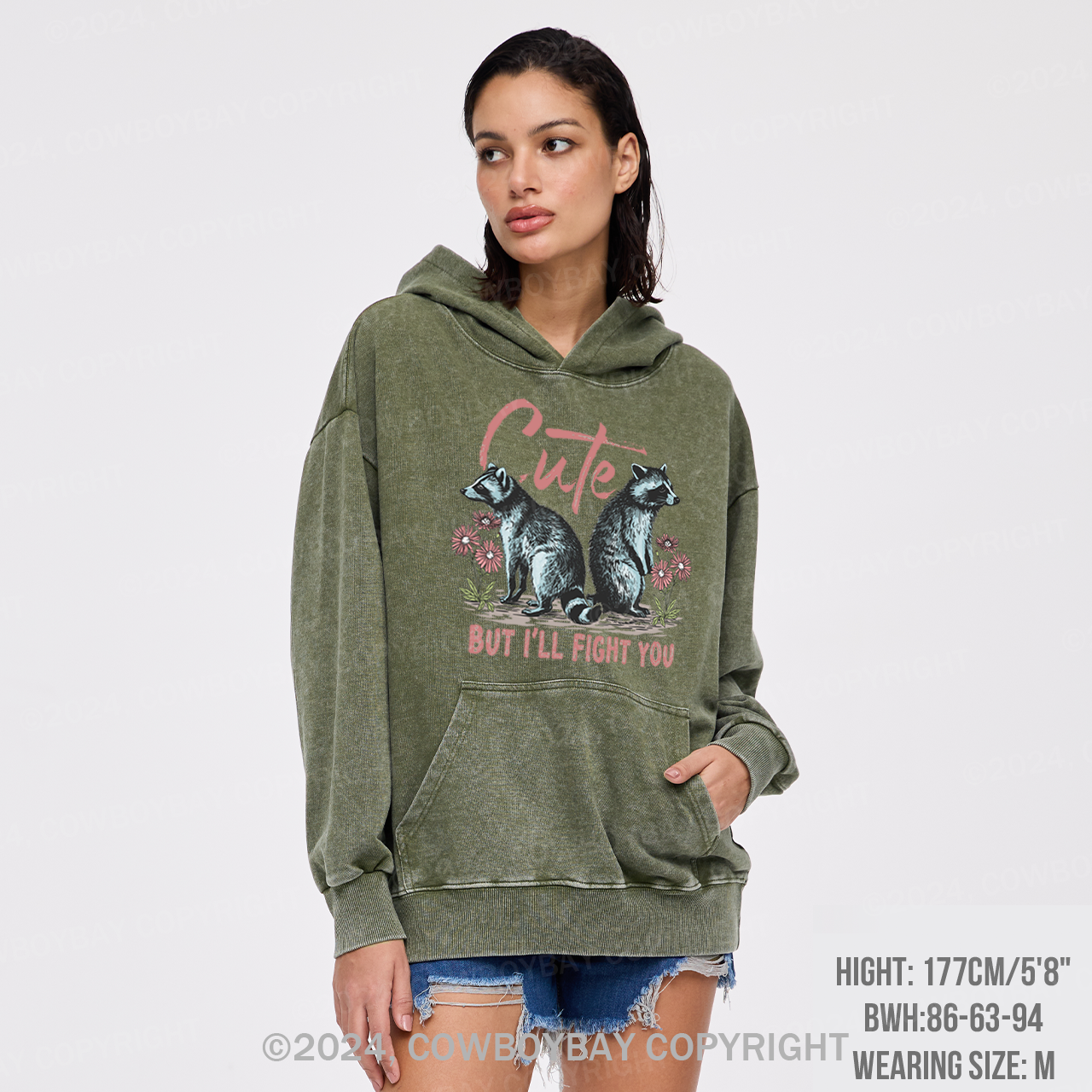 Cute But I'll Fight You Garment-Dye Hoodies