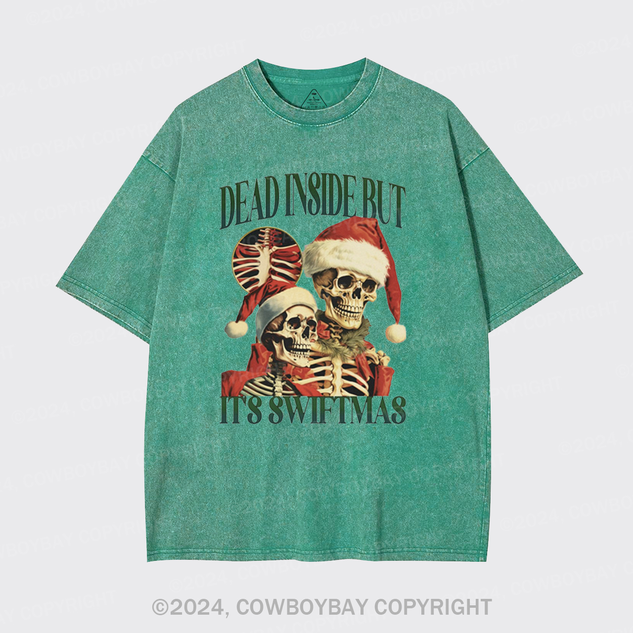 Dead Inside But It's Swiftmas Garment-dye Tees