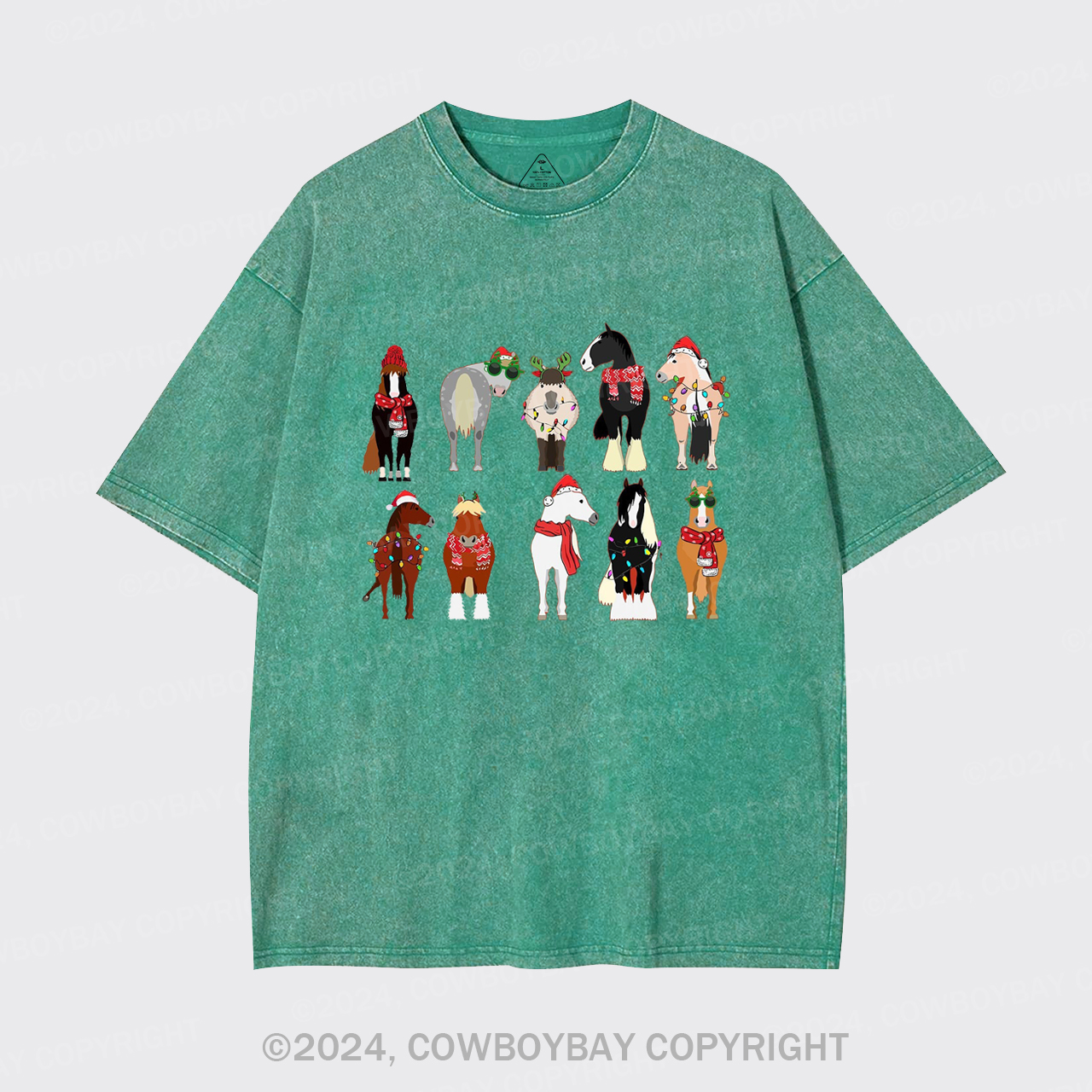 Christmas Farm Animals Garment-dye Tees