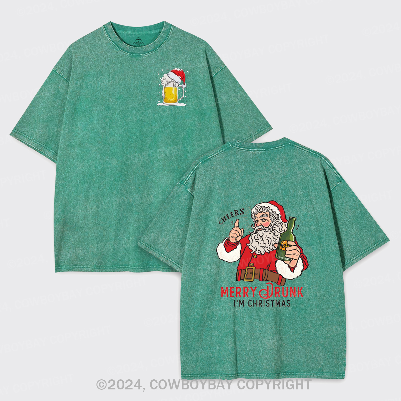 Merry Drunk,I'm Christmas-Santa Garment-dye Tees