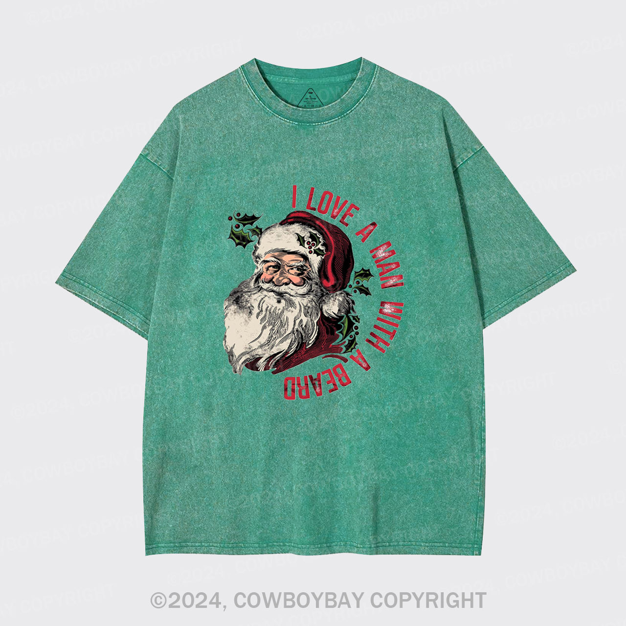 I Love A Man With A Beard Garment-dye Tees