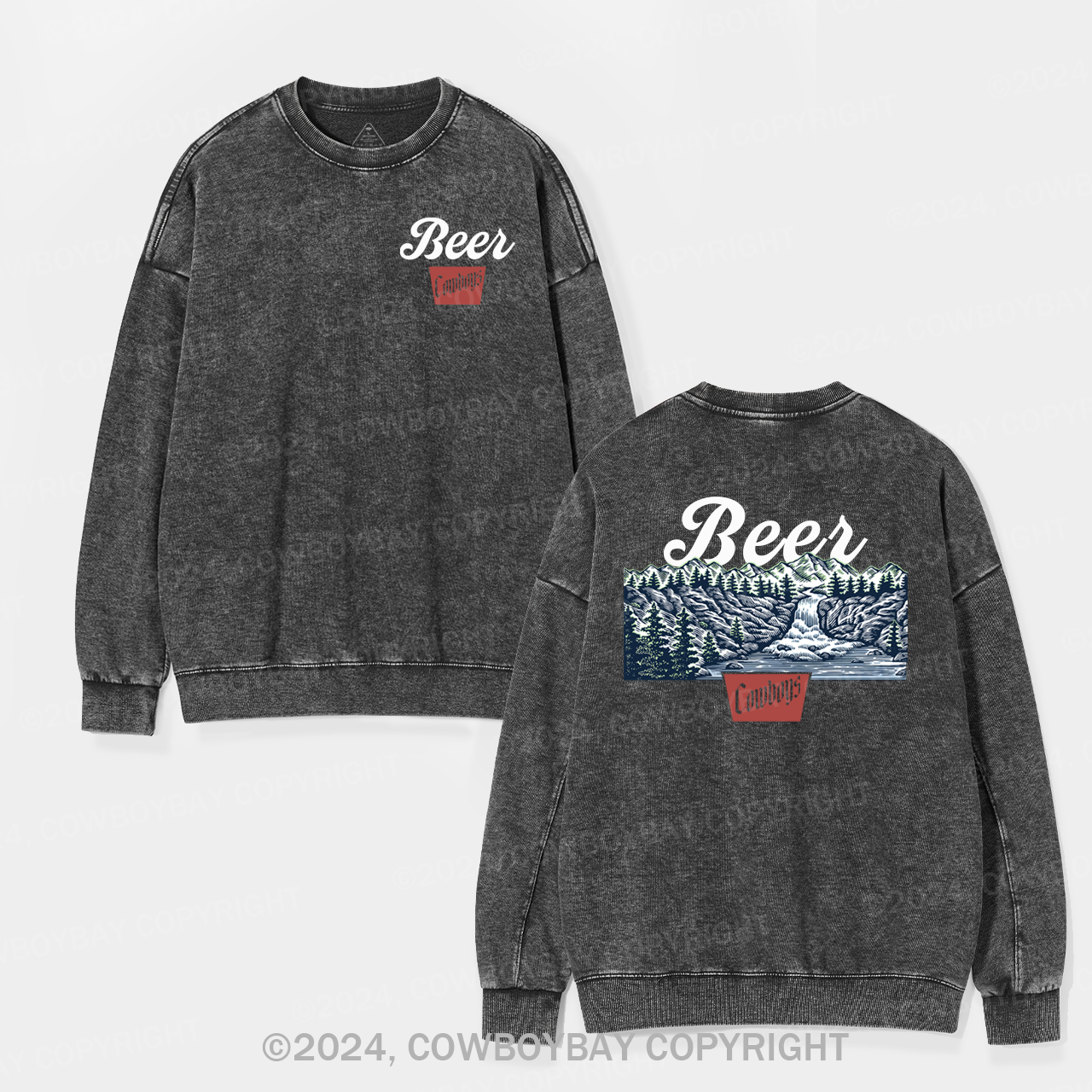 Beer Cowboys Washed Sweatshirts