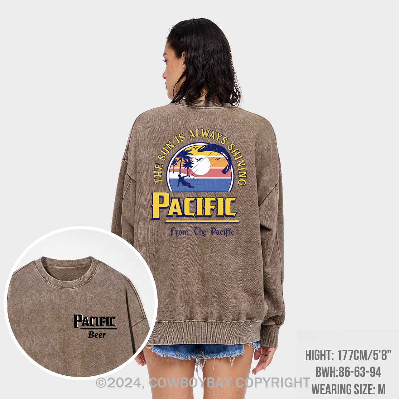 Pac��fic Beer Washed Sweatshirts
