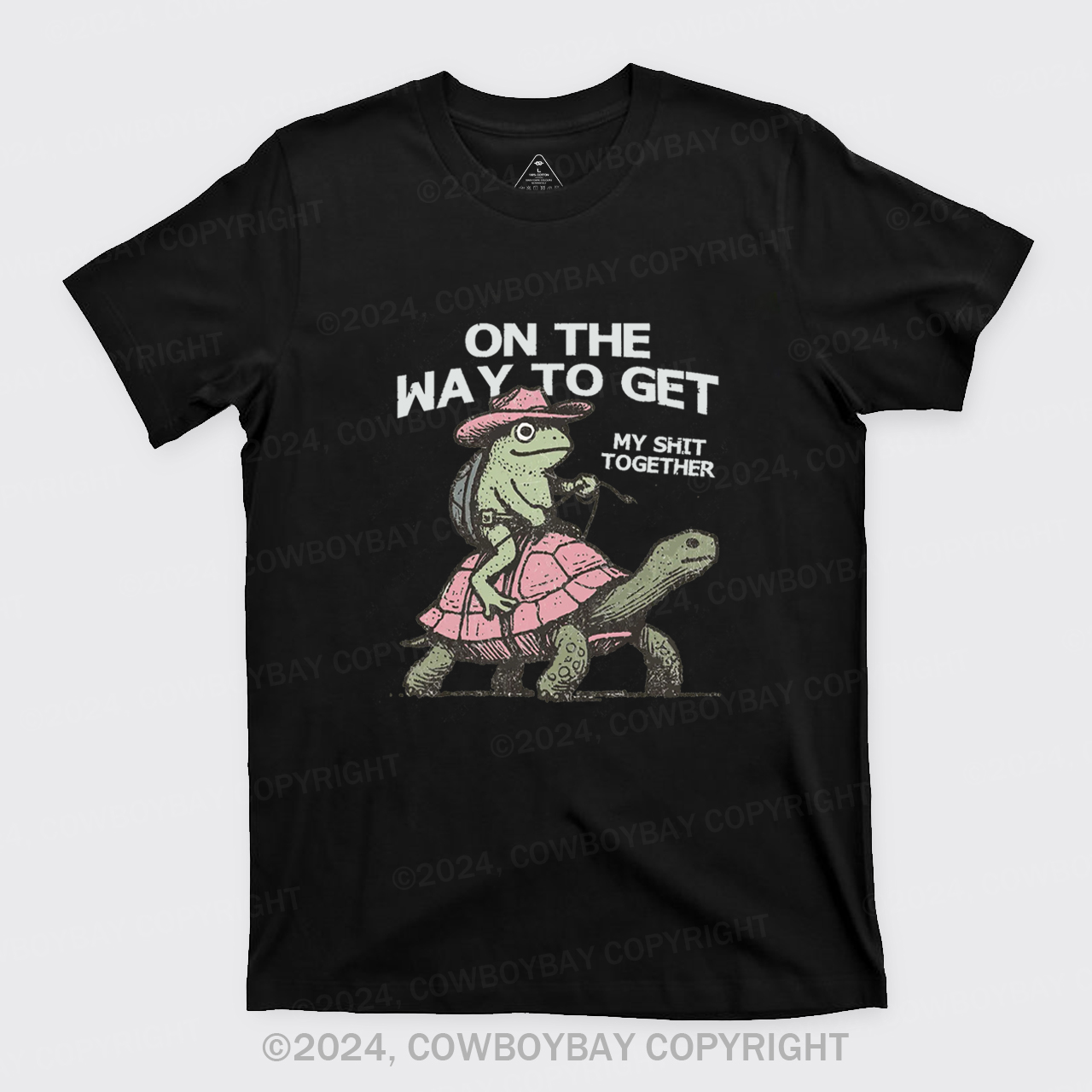 Cowboy Frog On Turtle T-Shirts