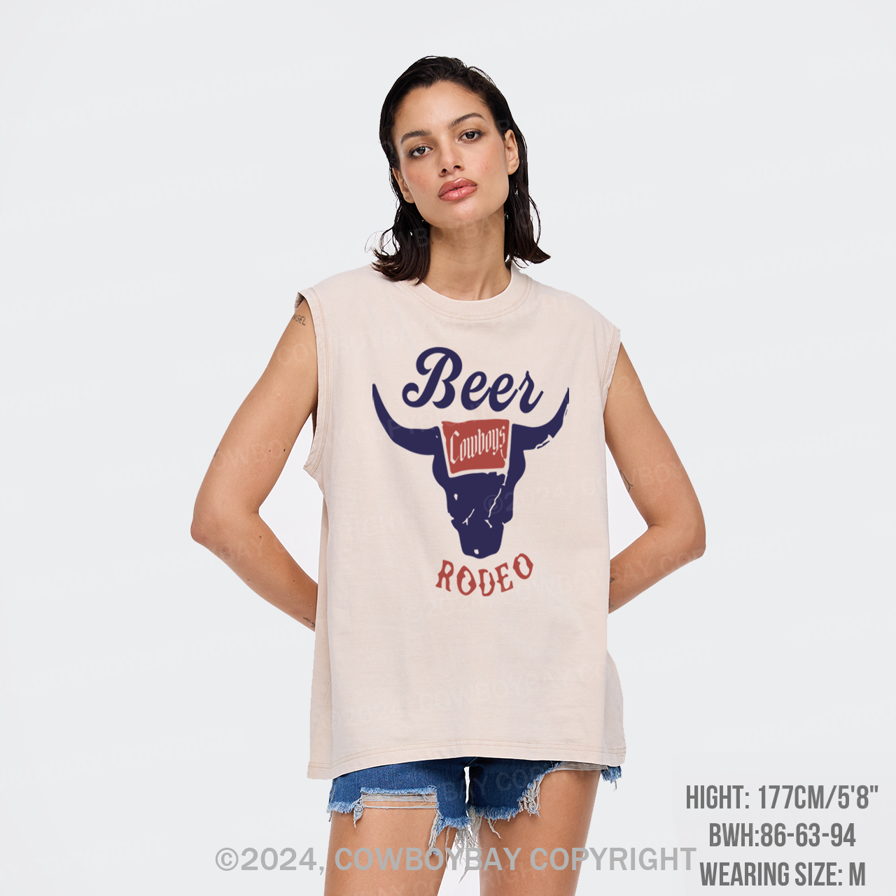 Retro Beer Rodeo Inspired Washed Tanks