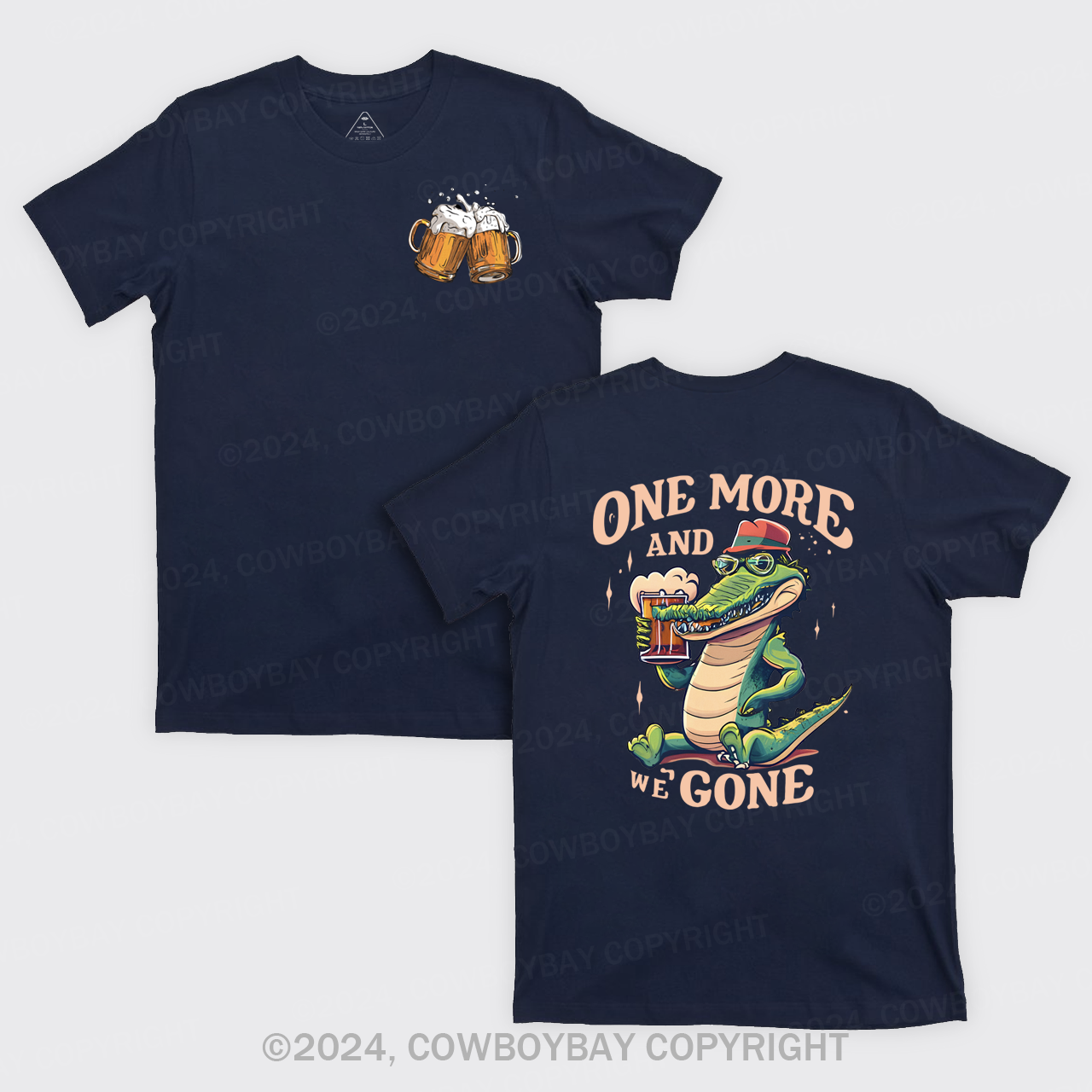 A Crocodile Drinking Beer T-Shirts
