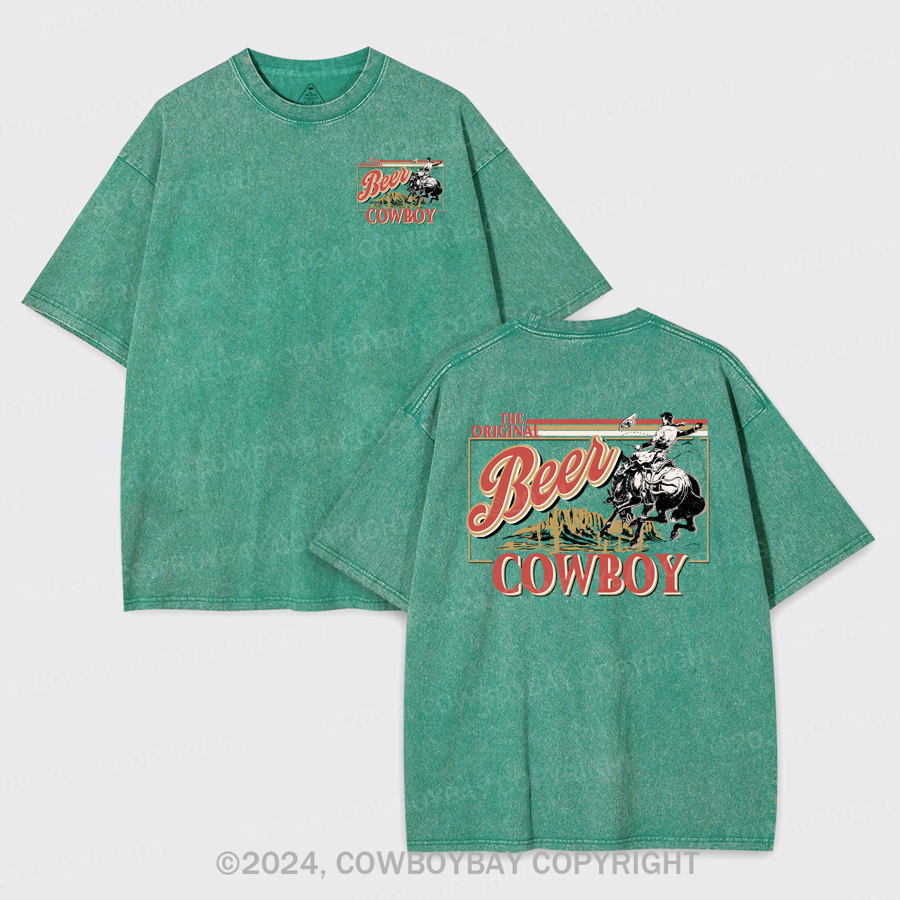The Original Cowboy Men's Beer Garment-dye Tees