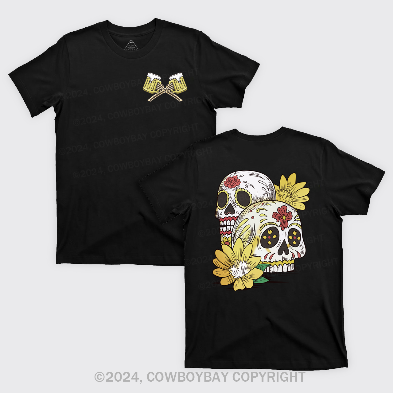 Beer Skull Montage T-Shirts