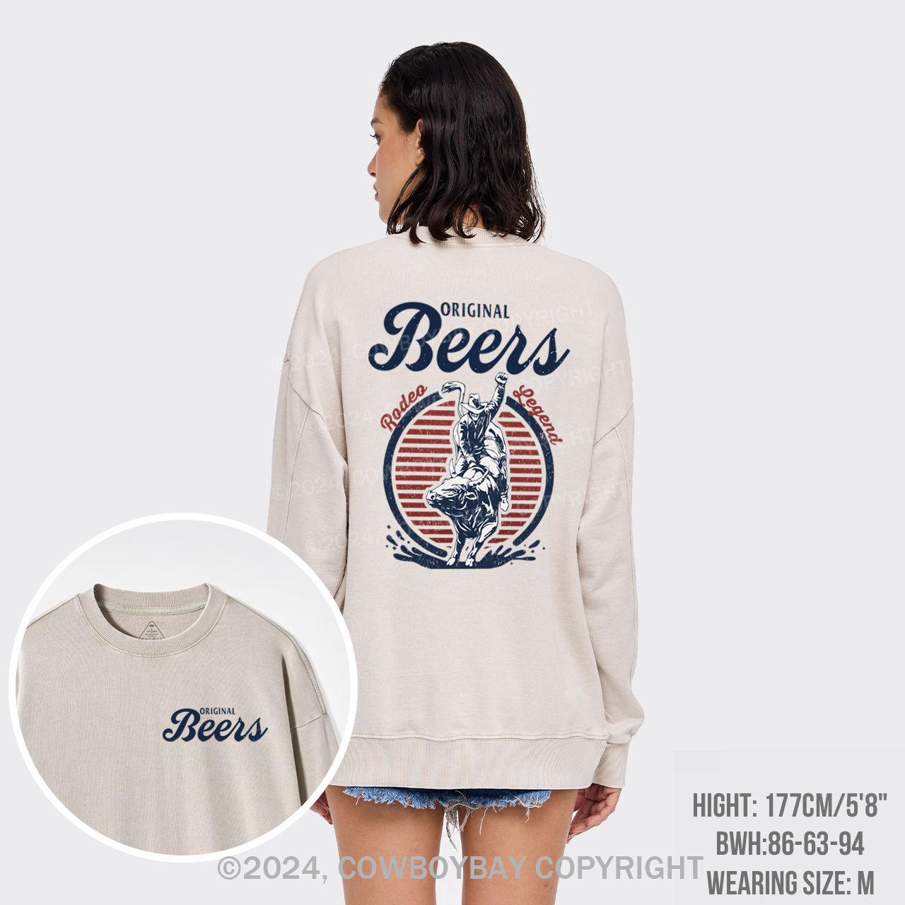 Original Beers Rodeo Legend Washed Sweatshirts