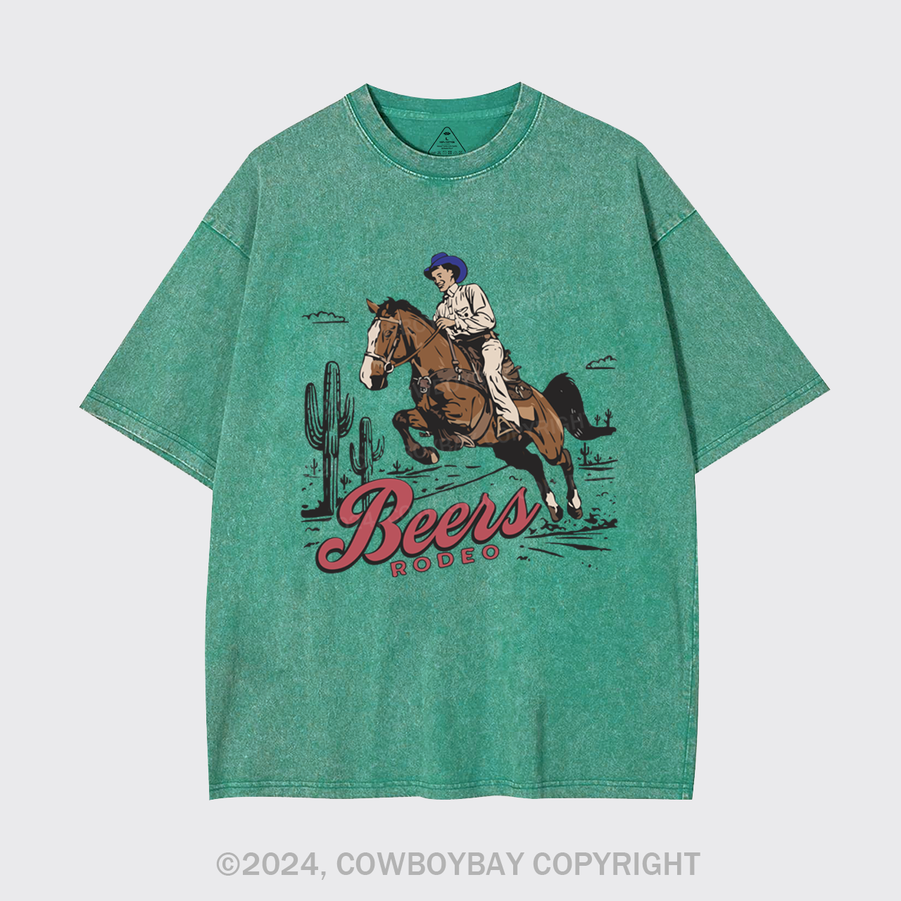 Vintage 90s Beers Retro Cowboy Garment-dye Tees