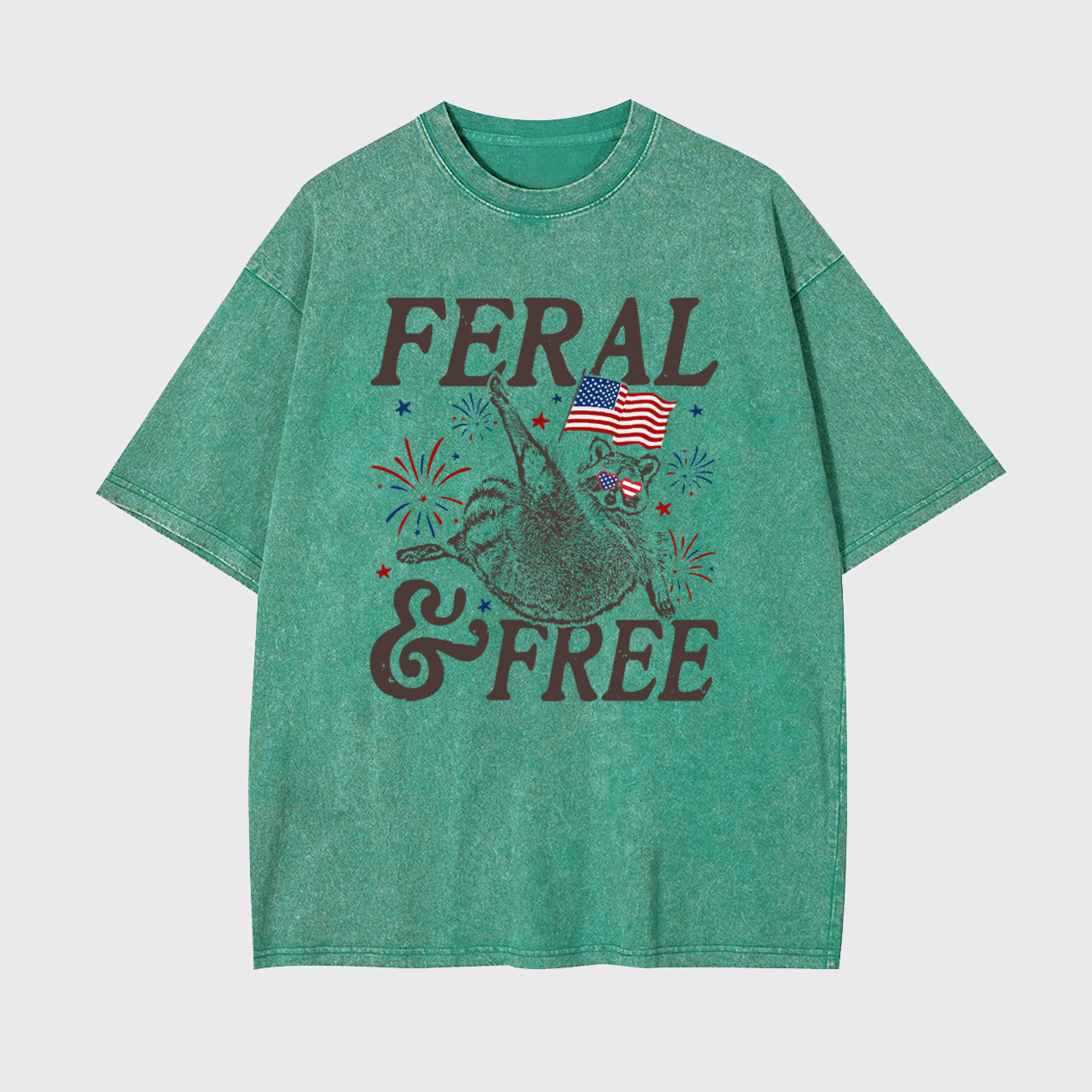 Feral Raccoon-Feral And Free Garment-dye Tees