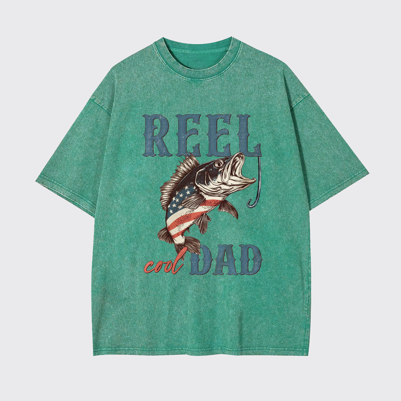 Reel Cool Dad-4th Of July Garment-dye Tees