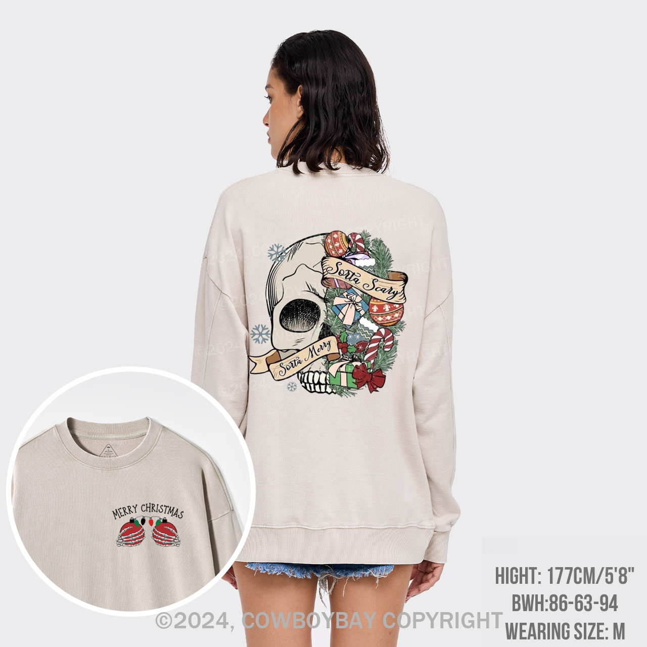 Merry Christmas Washed Sweatshirts