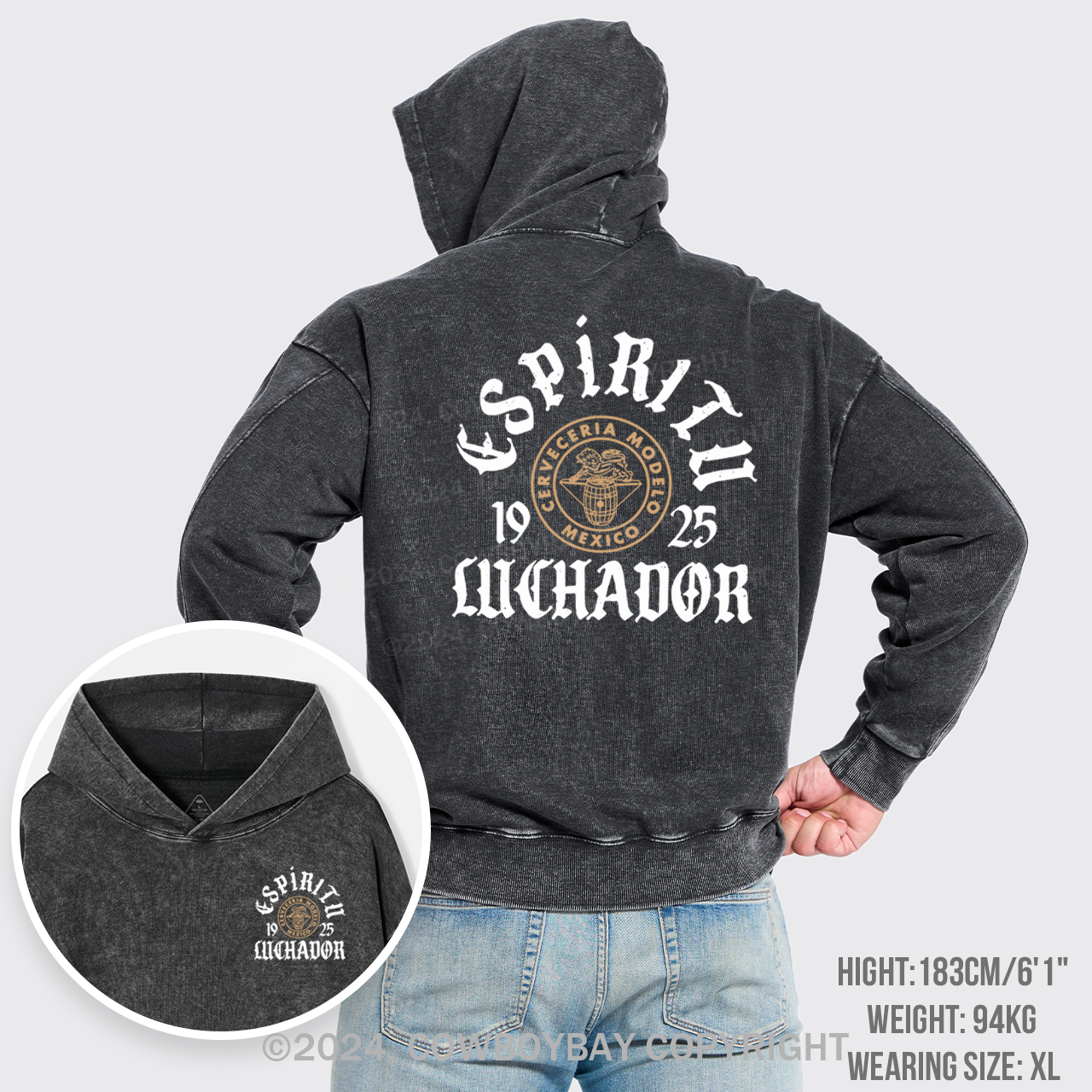Espiritu Luchador Garment-Dye Hoodies