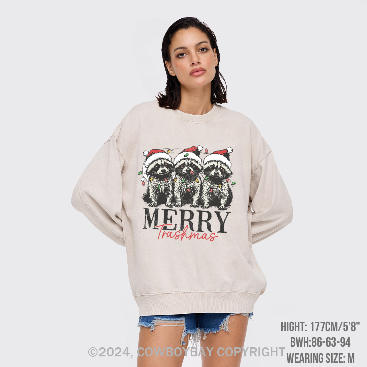 Merry Trashmas Washed Sweatshirts