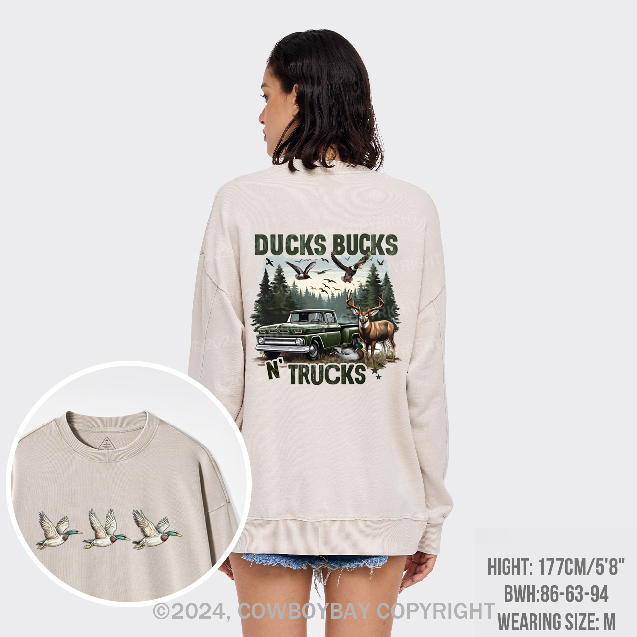 Bucks Ducks N'trucks Washed Sweatshirts
