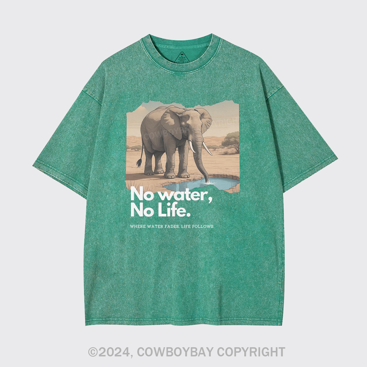 Elephant And Climate Change Protest Garment-dye Tees