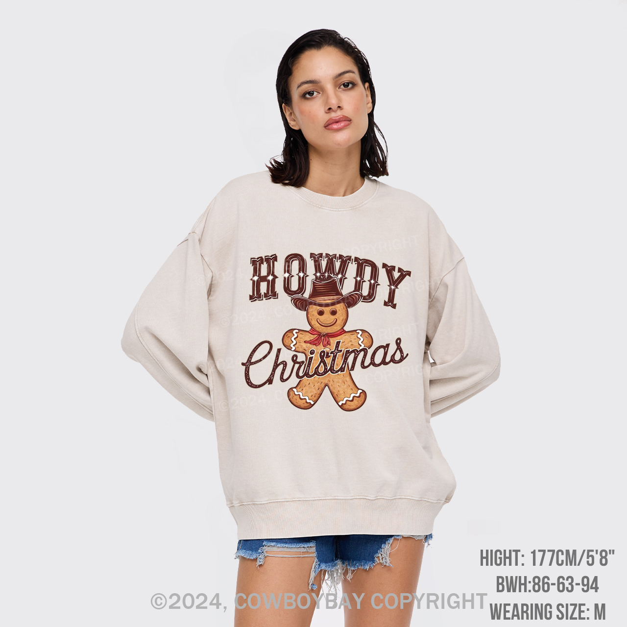Howdy Christmas Washed Sweatshirts