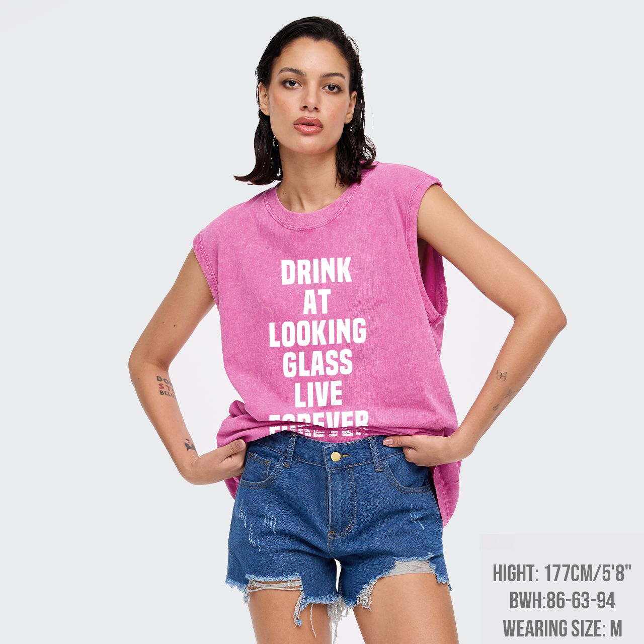Drink At Looking Glass Live Forever Washed Tanks