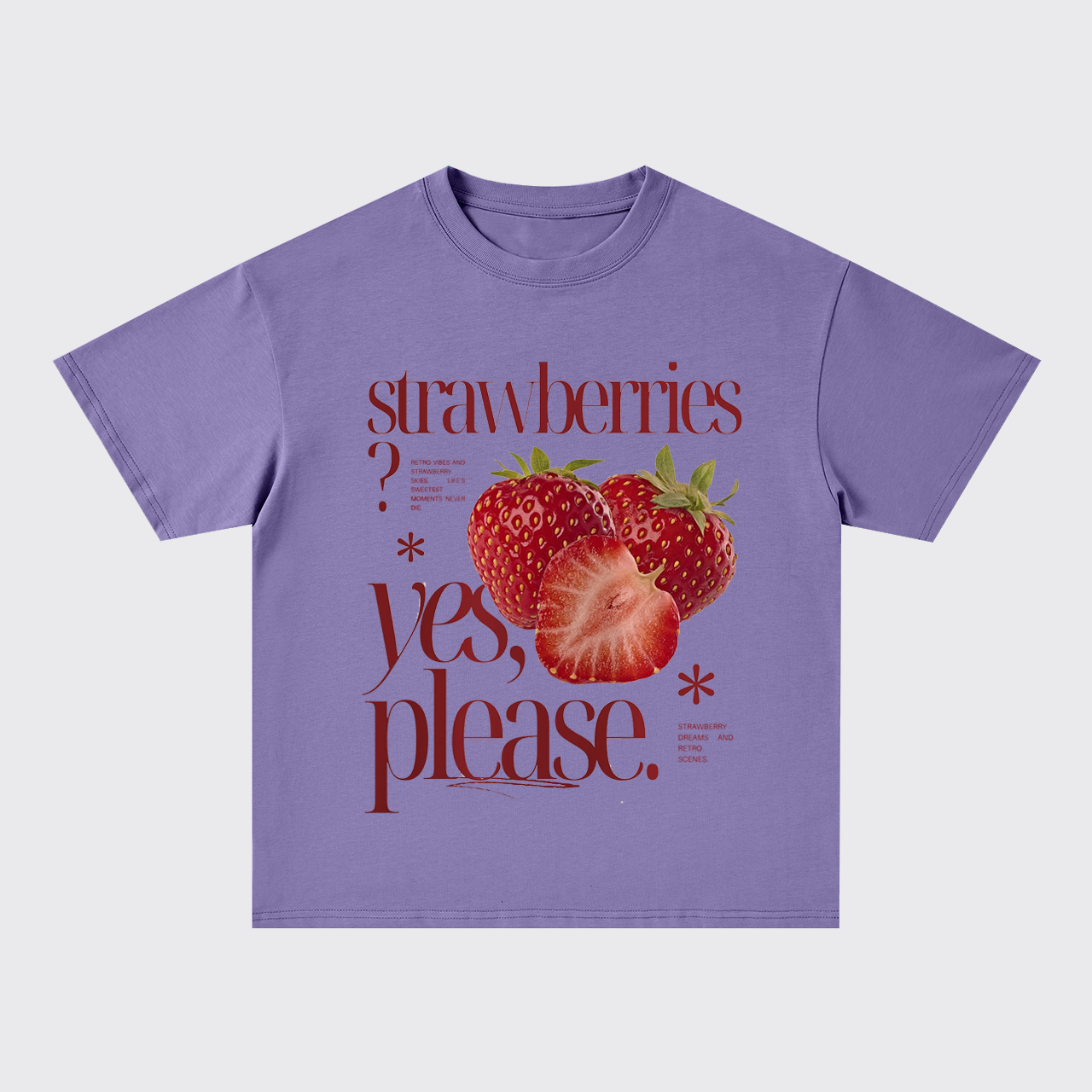 Retro Style-Fresh Strawberry Oversize T-Shirts