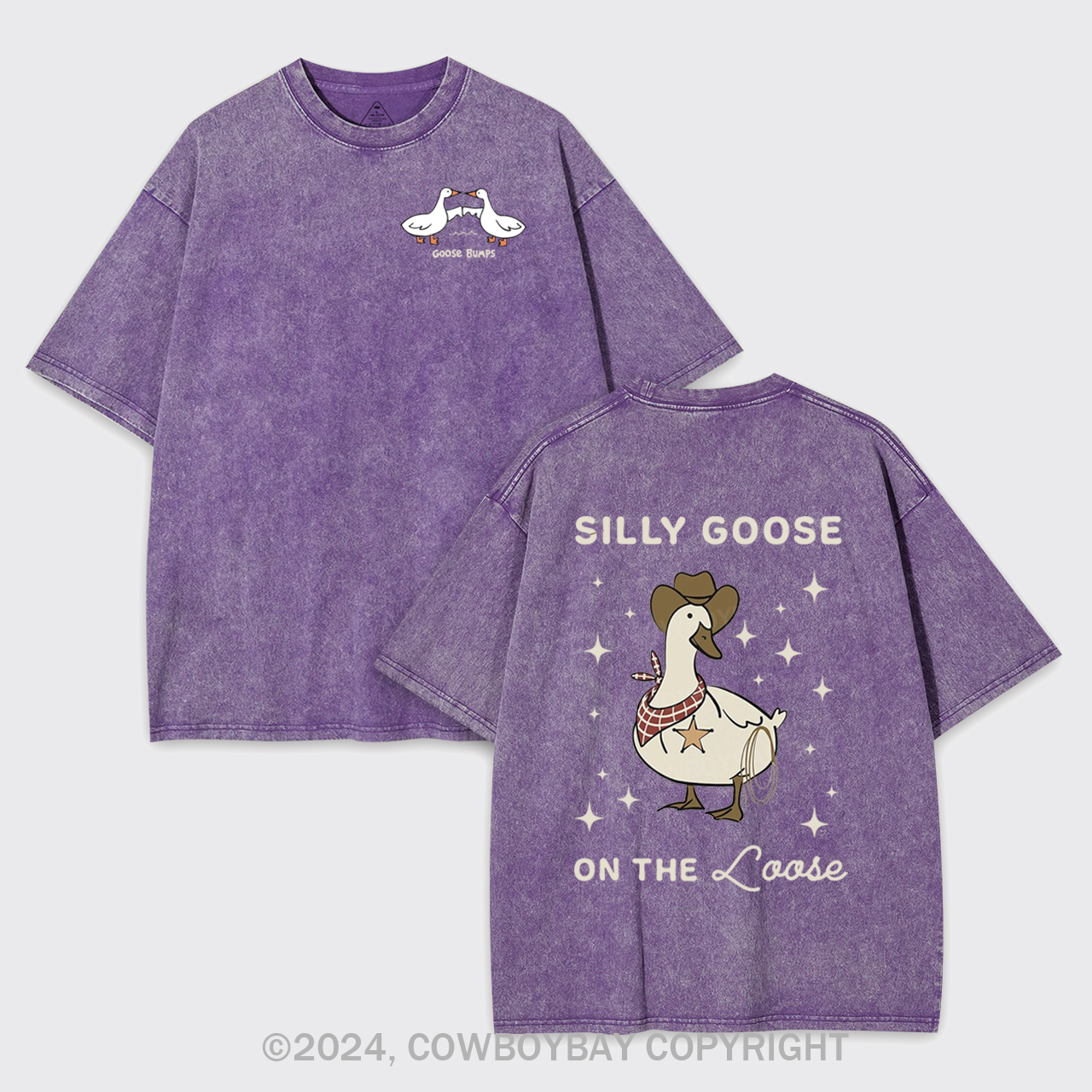 Retro Silly Goose On The Loose Garment-dye Tees