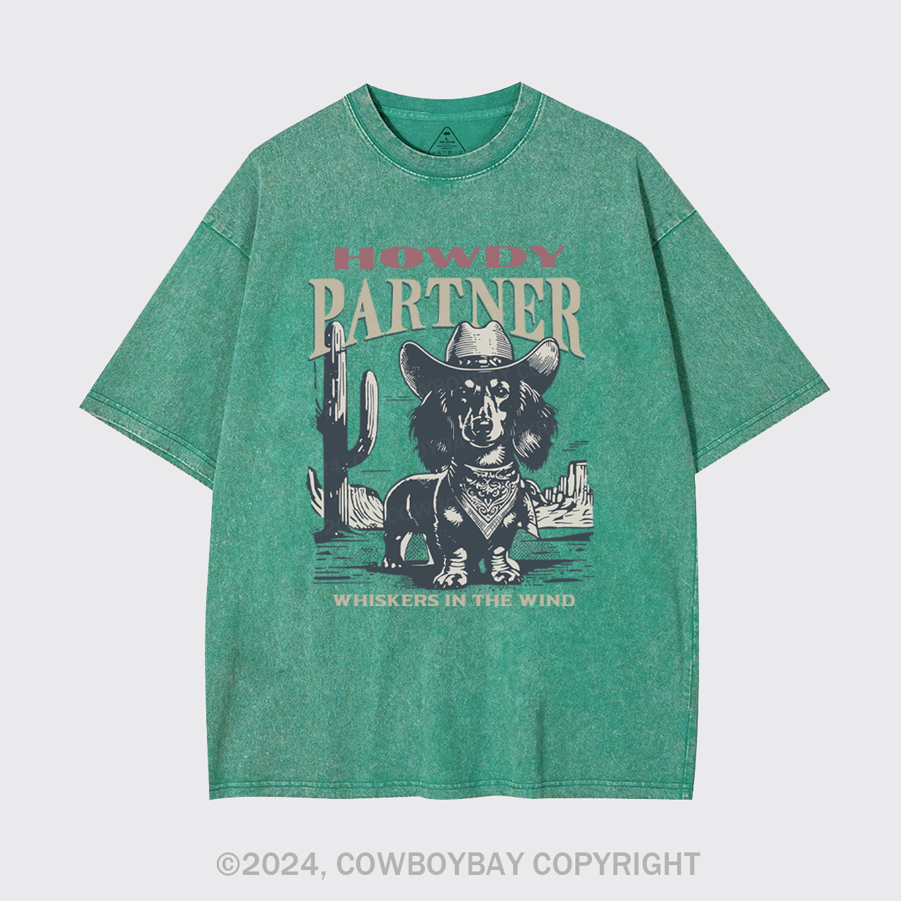 Howdy Partner Cowboy Dog Garment-dye Tees
