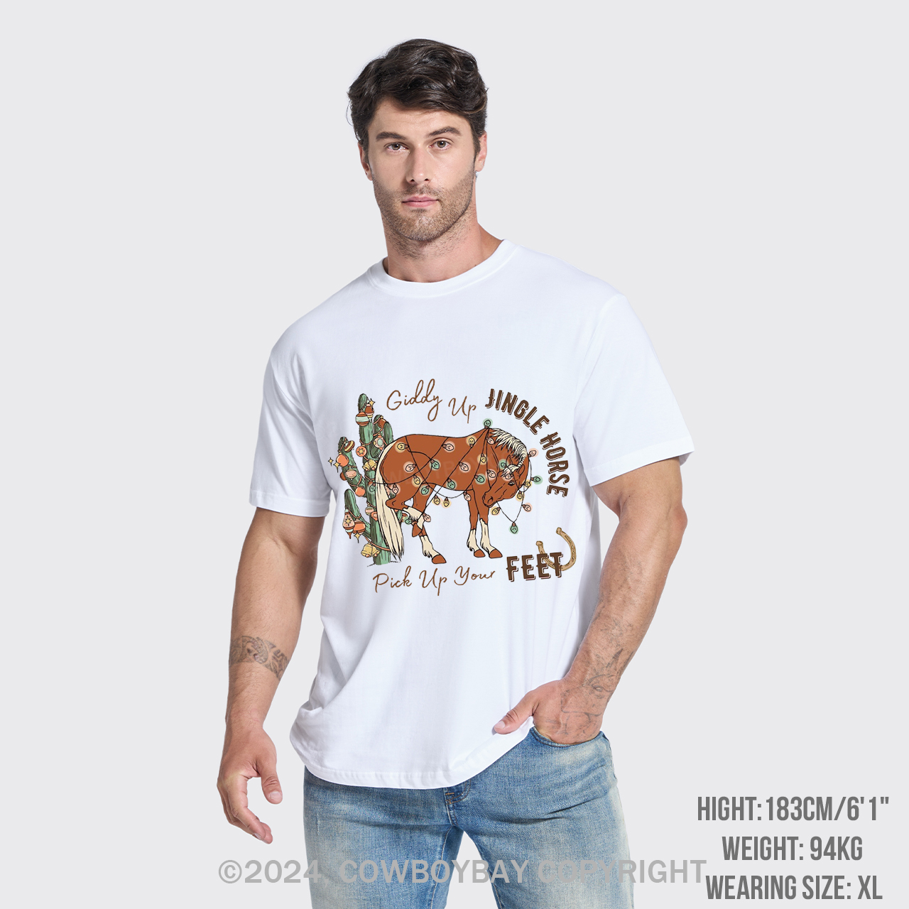 Giddy Up Jingle Horse Pick Up Your Feet T-Shirts