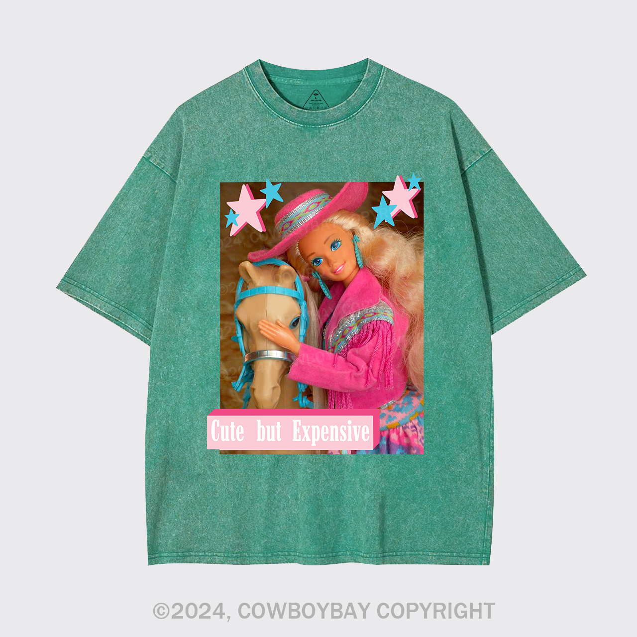 Cute But Expensive Retro Cowboy Garment-dye Tees