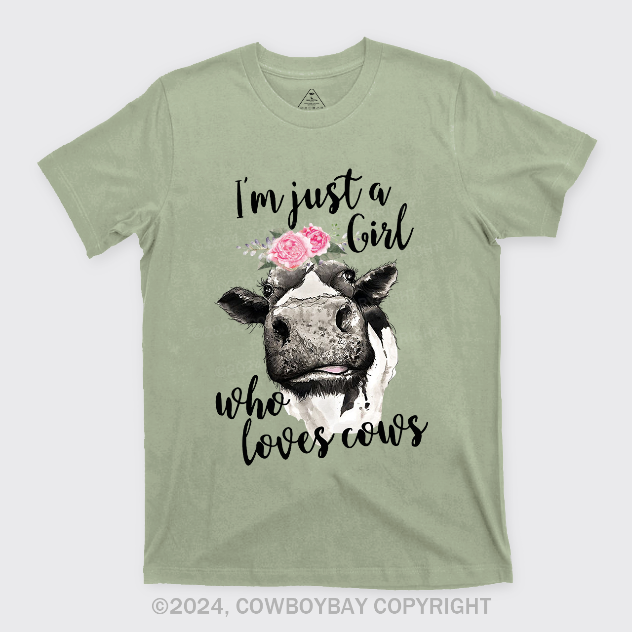 I'm Just A Girl Who Loves Cows Cowboy T-Shirts