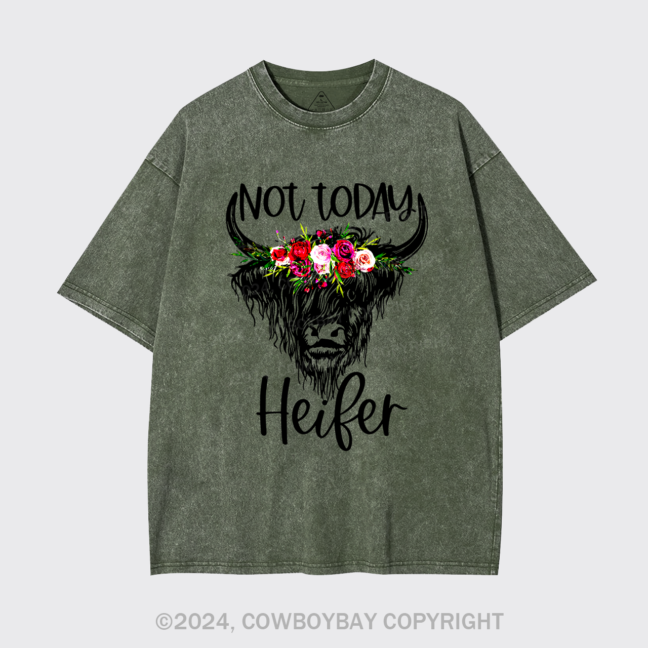 Not Today Heifer Cowboy Garment-dye Tees