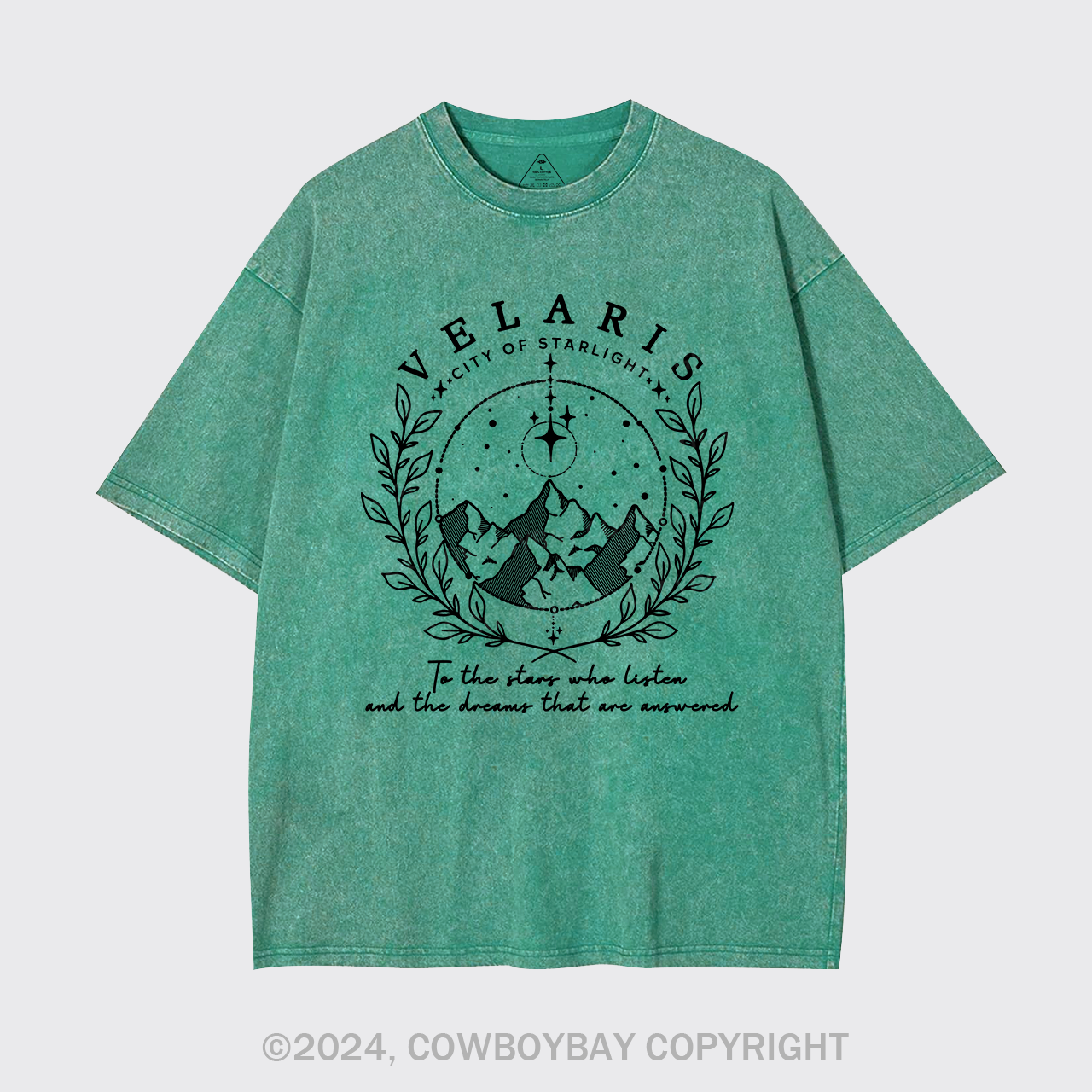 Velaris City Of Starlight Western Cowboy Garment-dye Tees