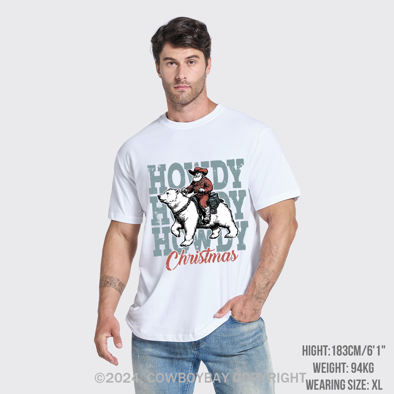 Santa Claus And Polar Bear T-Shirts