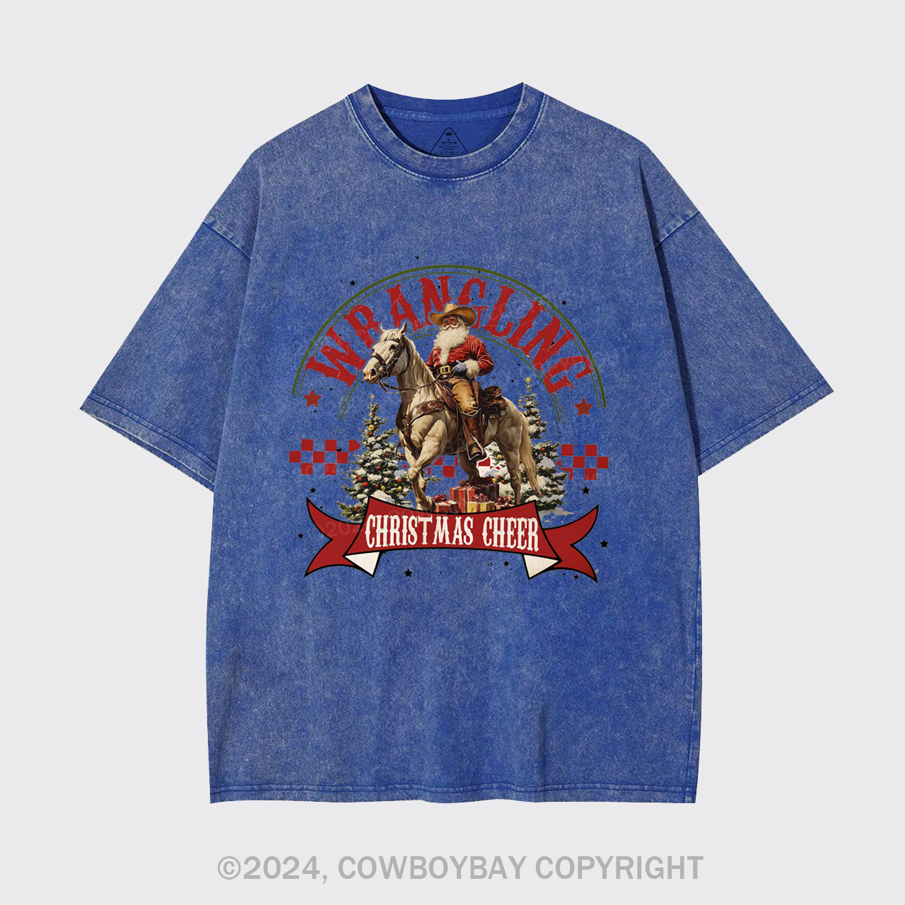 Wrangling Christmas Cheer Garment-dye Tees