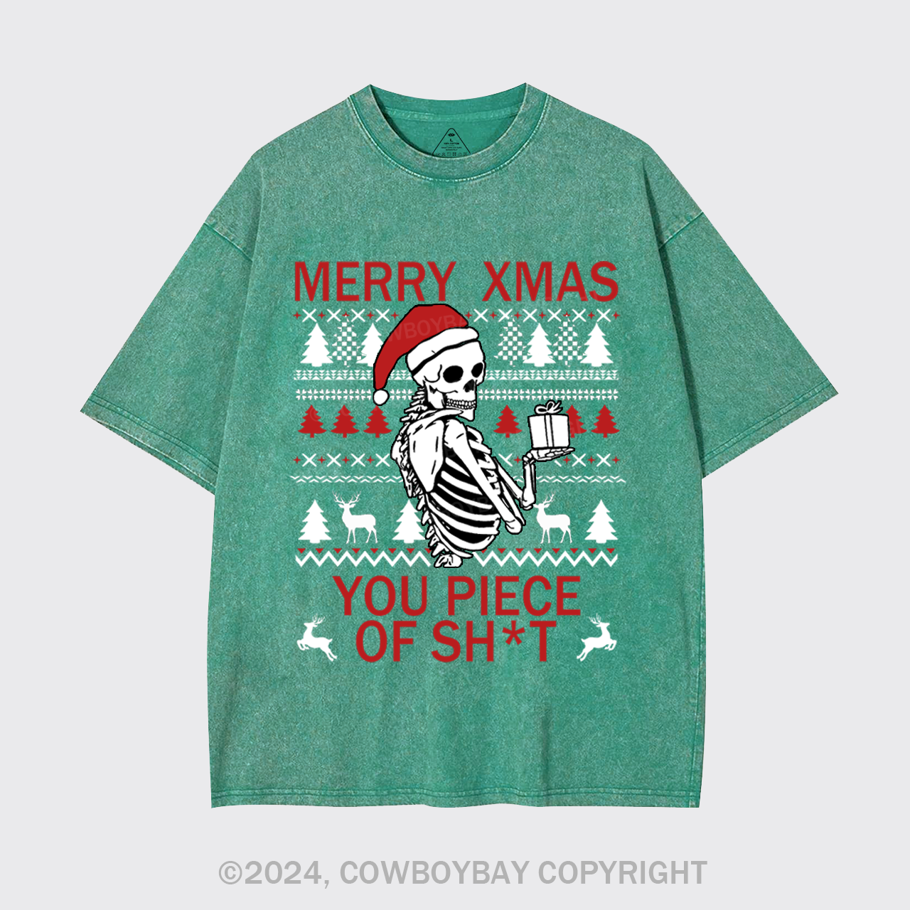 Merry Xmas You Piece Of Sh*t Garment-dye Tees