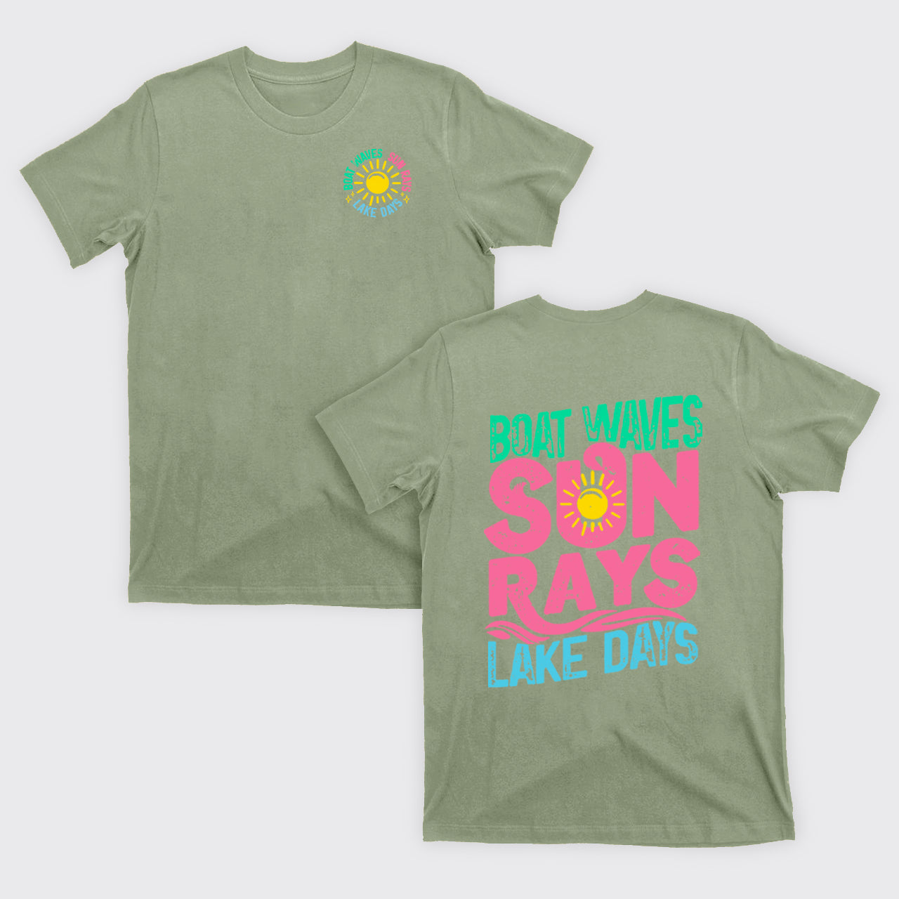Boat Waves Sun Rays Lake Days T-Shirts