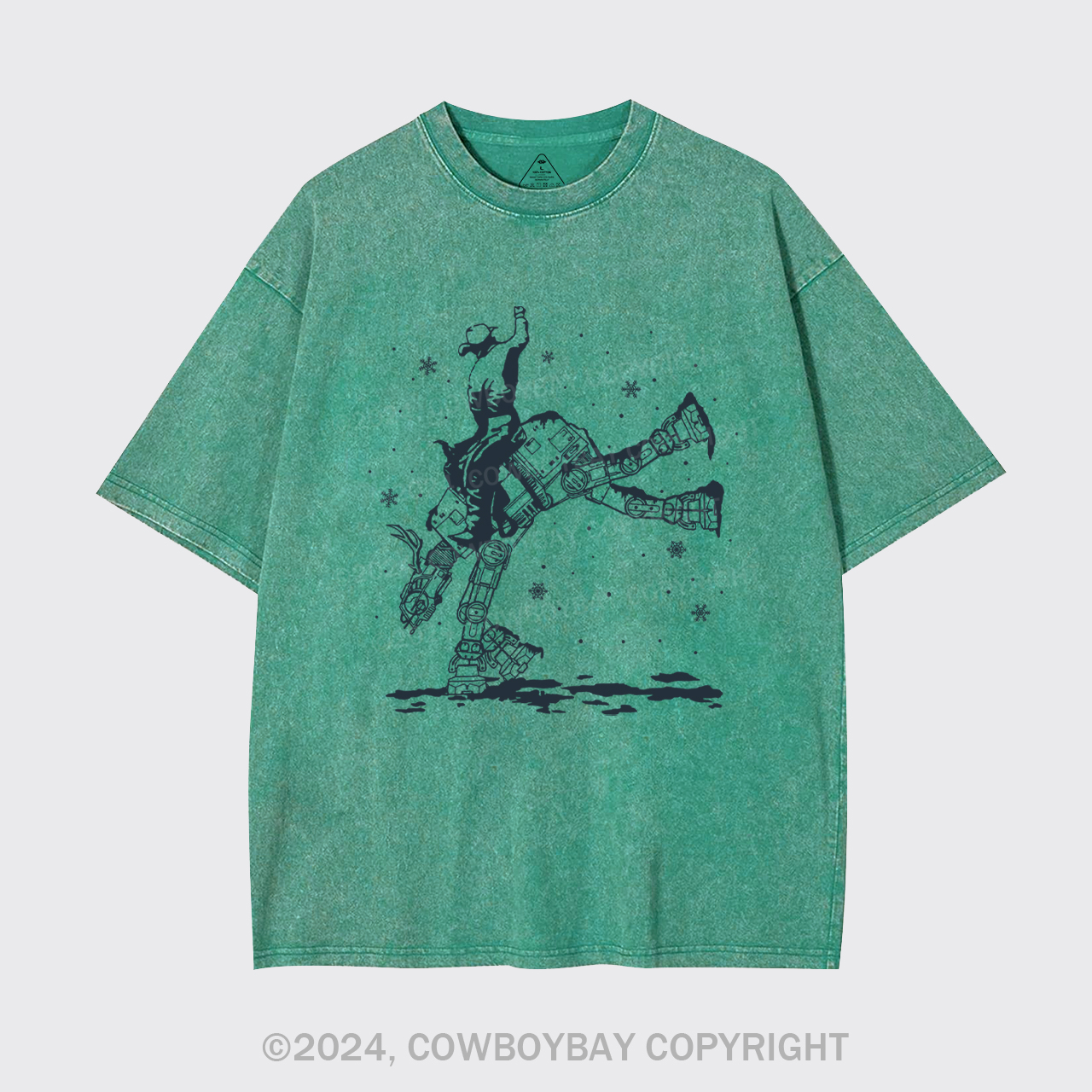 Christmas Star Rodeo At Cowboy Garment-dye Tees