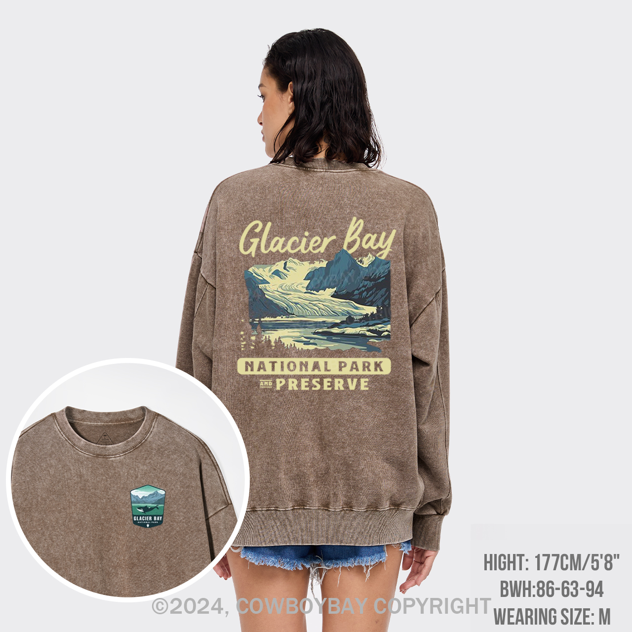 Glacier Bay National Park Washed Sweatshirts