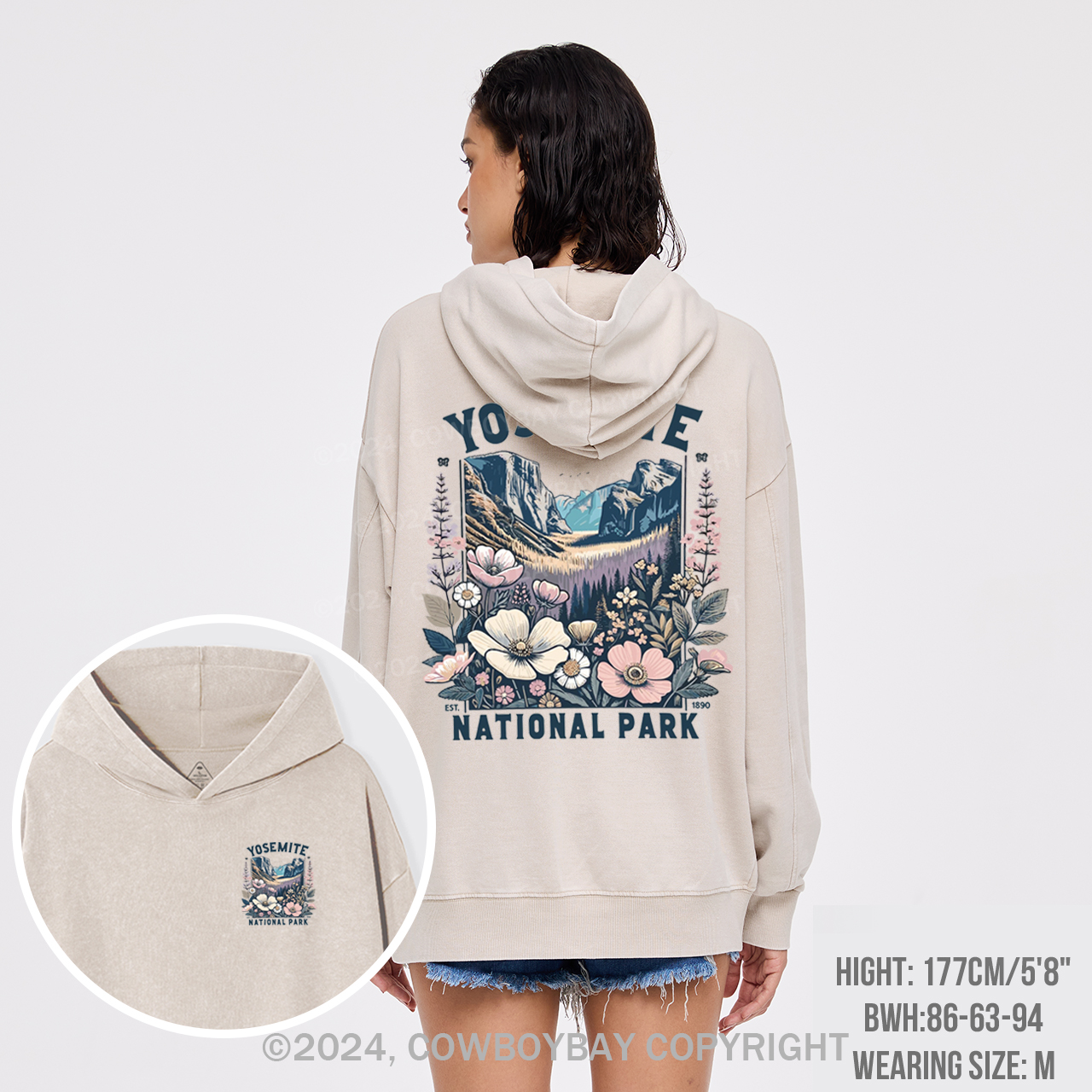 Yosemite National Park Wildflower Garment-Dye Hoodies