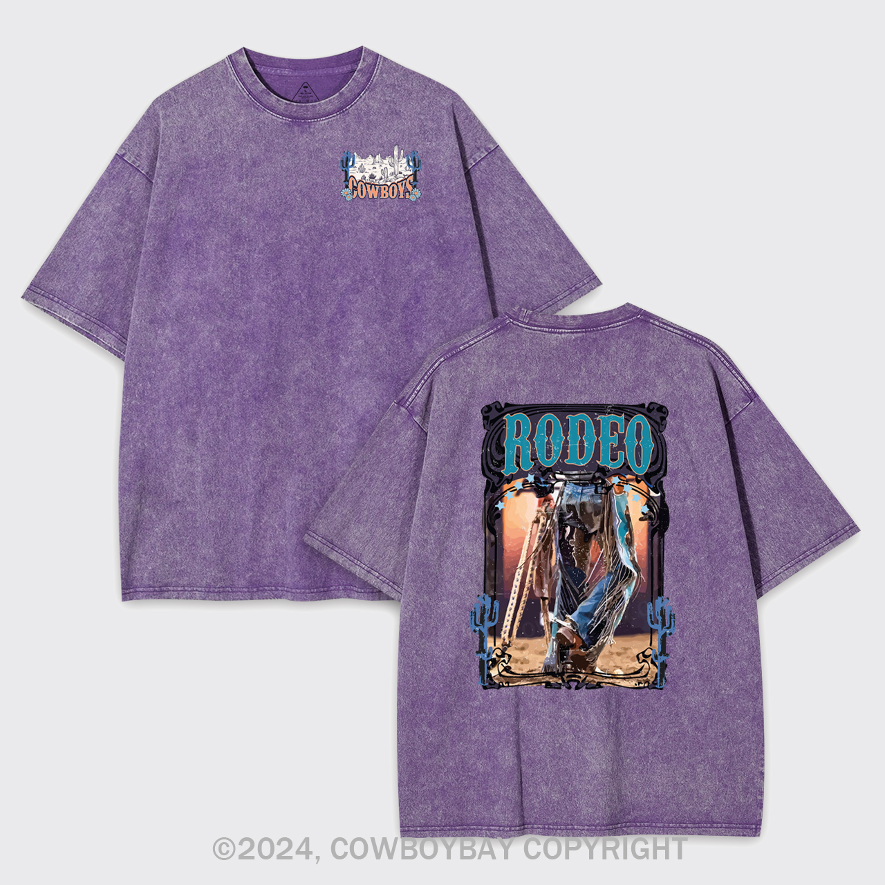 Western Rodeo Wild Cowboy Garment-dye Tees